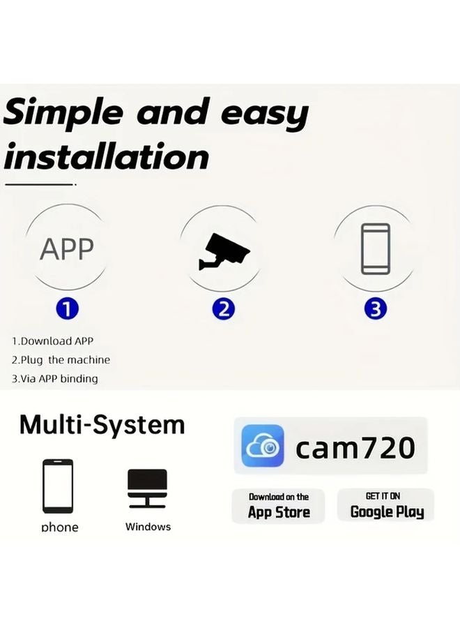 1080P 64G WIFI Security Camera With Motion Tracking Night Vision Two Way Audio - Image 5